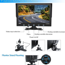 Upgraded 2017 Backup Rear View Car Truck Camera & Monitor System, Waterproof, 9" LCD Display Monitor, Night Vision, Anti Glare, For Truck, RV Trailer, Vans Reverse Parking, DC 12-24V - PLCMTR92