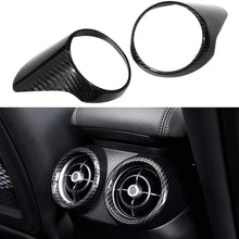 KIMISS 1 Pair Carbon Fiber Rear Air Conditioning Vent Cover Trim Fit for Alfa Romeo Giulia 17-19