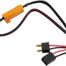 Redcolourful H7 Resistor LED Headlight Bulb 6 Ohm Resistance Decoder Warning Error Free Decoder Canceller Capacitor H7 1 Accessories