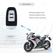 EASYGUARD EG02PP one Way Motorcycle Alarm System with pke Passive keyless Entry Remote Engine Start Shock Alarm auto Lock Unlock DC12V