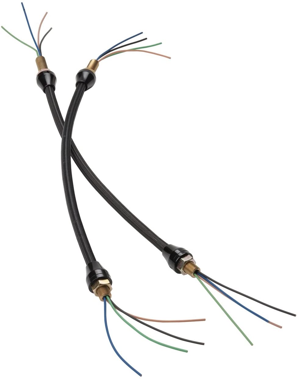 Lokar XHL-1900 Headlight Conduit with Black Stainless Steel Housing and Black Fittings