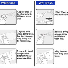 MTO Waterless Car Wash Wax Kit 144 Ounces, Aircraft Quality Car Clean Waxing Kit for Car, RV, Boat, Motorcycle - with 6 Microfiber Towels, 1 Cleaning Brush