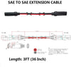 3FT Sae to Sae Extension Cable 16AWG- 12V Sae 2pin BulletConnectors Disconnects Extension Cables Quick Disconnect Port Cable Power Cord Solar Male Battery Charger Plug Waterproof