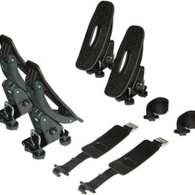 HANSCOSTAR 55" Clamp-Adjustable Raised Rail-Mount Roof Rack Cross Bar+Kayak Saddle Carrier