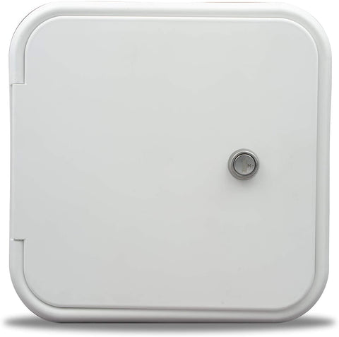 Thetford|B&B Molders RV Replacement Parts and Accessories RV Camper Gas/Fuel Hatch with Slant Back Polar White PN 94312