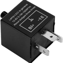 Keenso Motorcycle Flasher Relay, 12V 3Pin Motorcycle Led Flasher Turn Signal Flasher for Turn Signal Indicator Blinker Light CF13-JL02