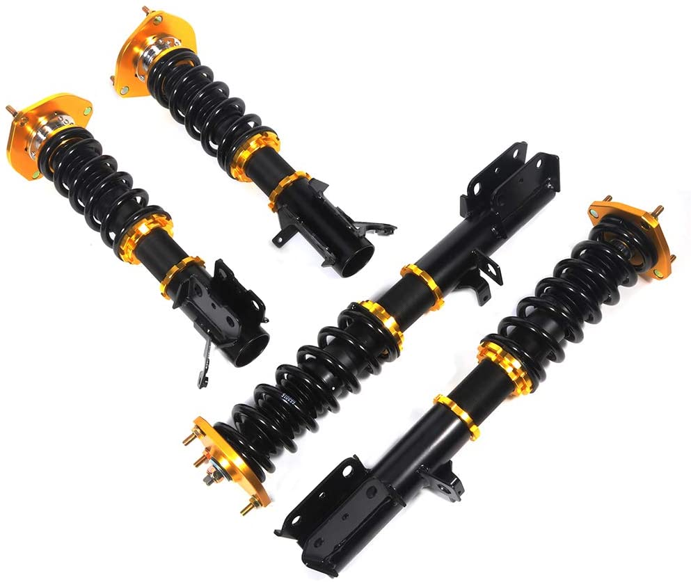 cciyu Coilover Suspension Shock Absorbers Adjustable Coilovers Lowering Kit Fit for 1988 89 90 91 92 93 94 95 96 97 98 1999 for TOYOTA Corolla