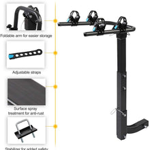 Adorish Portable Car Steel 3-Bike Hitch Racks U-Shaped Tailstock Holder Bicycle Trailer Rack
