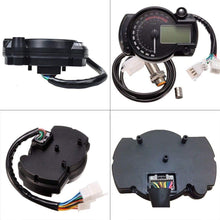 XinQuan Wang Motorcycle Digital LCD Gauge Speedometer Dashboard Odometer Tachometer Motorbike Moto Fuel Level Speed Instrument Auto Gauge