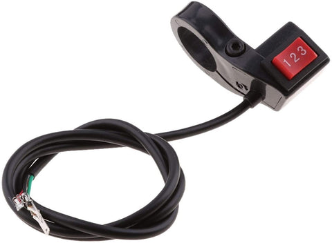 WHWEI Handlebar 3 Speed Position SPDT Switch Motorcycle Electric Bike Scooter - Black brushless Motor Controllers