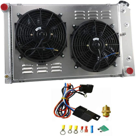 ALLOYWORKS 3 Row Aluminum Radiator + 2x12