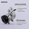 SCITOO Compatible with AC Compressor and A/C Clutch for Jeep Wrangler TJ 4.0L 1999-2006 CO 22034C