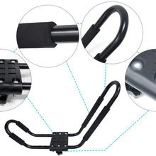 Nisorpa Universal J-Bar Rack 2 Packs HD Kayak Carrier Canoe Boat Surf Ski Roof Top Mounted on Car SUV Crossbar