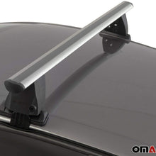 OMAC Auto Exterior Accessories Roof Rack Crossbars | Aluminum Smooth Silver Lockable Roof Top Cargo Management Racks | Luggage Ski Kayak Carriers Set 2 Pcs | Fits Chrysler 300 2011-2014