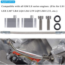 For LS Engine 3-Bolt DBC DBW Gen 3 Throttle Cylinder Body Bypass Steel Braided Hose Kit - Coolant Steam Port Crossover Tube Set Fits for LSX LS1 LM7 LR4 LQ4 LS6 L59 LQ9 LM4 L33 551694H (7-Pack)