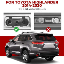 BougeRV Car Roof Rack Cross Bars for 2014-2019 Toyota Highlander with Side Rails, Aluminum Cross Bar Replacement for Rooftop Cargo Carrier Bag Luggage Kayak Canoe Bike Snowboard Skiboard