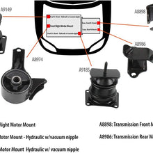 DNJ MMK1016 Complete Engine Motor & Transmission Mount kit for 1998-2003 / Acura, Honda/TL, Accord / 3.0L