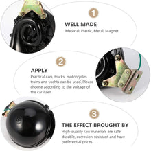 GARNECK 12V Waterproof Car Horn Plastic Metal Magnet Snails Shape Truck Speaker Horn Trumpet for Auto Vehicle Motorcycle Replacement Parts(Black)