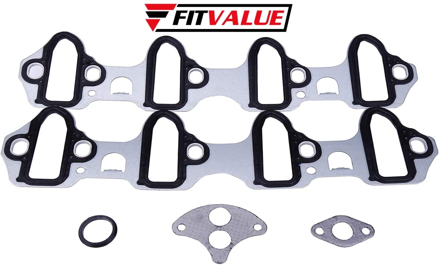 Rugged and Easy Fitting Intake Manifold Gasket Set - Compatible with 4.8L 5.3L 6.0L Chevy Silverado, Suburban, Tahoe, GMC Sierra, Yukon, Savana, Cadillac Escalade - Replace 89060413 MS98016T