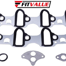 Rugged and Easy Fitting Intake Manifold Gasket Set - Compatible with 4.8L 5.3L 6.0L Chevy Silverado, Suburban, Tahoe, GMC Sierra, Yukon, Savana, Cadillac Escalade - Replace 89060413 MS98016T
