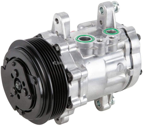 AC Compressor & 119mm 6 Groove A/C Clutch For Caterpillar CAT Replaces Sanden SD7B10 7176 w/ 12v Clutch Switch - BuyAutoParts 60-02155NA NEW