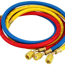 Refrigerant Manifold Gauge Set, KKmoon Refrigerant Manifold Gauge Set Air Conditioning Tools with Hose and Hook for R12 R22 R404A R134A