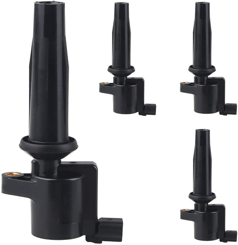 JDMON Compatible with Ignition Coil Pack Ford Focus Fiesta Escape Transit Connect Mazda 3 Tribute Mercury Mariner Replaces FD505 DG501 DG504 DG541 DG507 Pack of 4