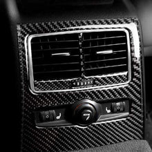 Rear Air Conditioning Vent Fe Cover, Carbon Fiber Car Rear Air Condition Vent Sticker Trim Decoration Fit for A6 2005-2011