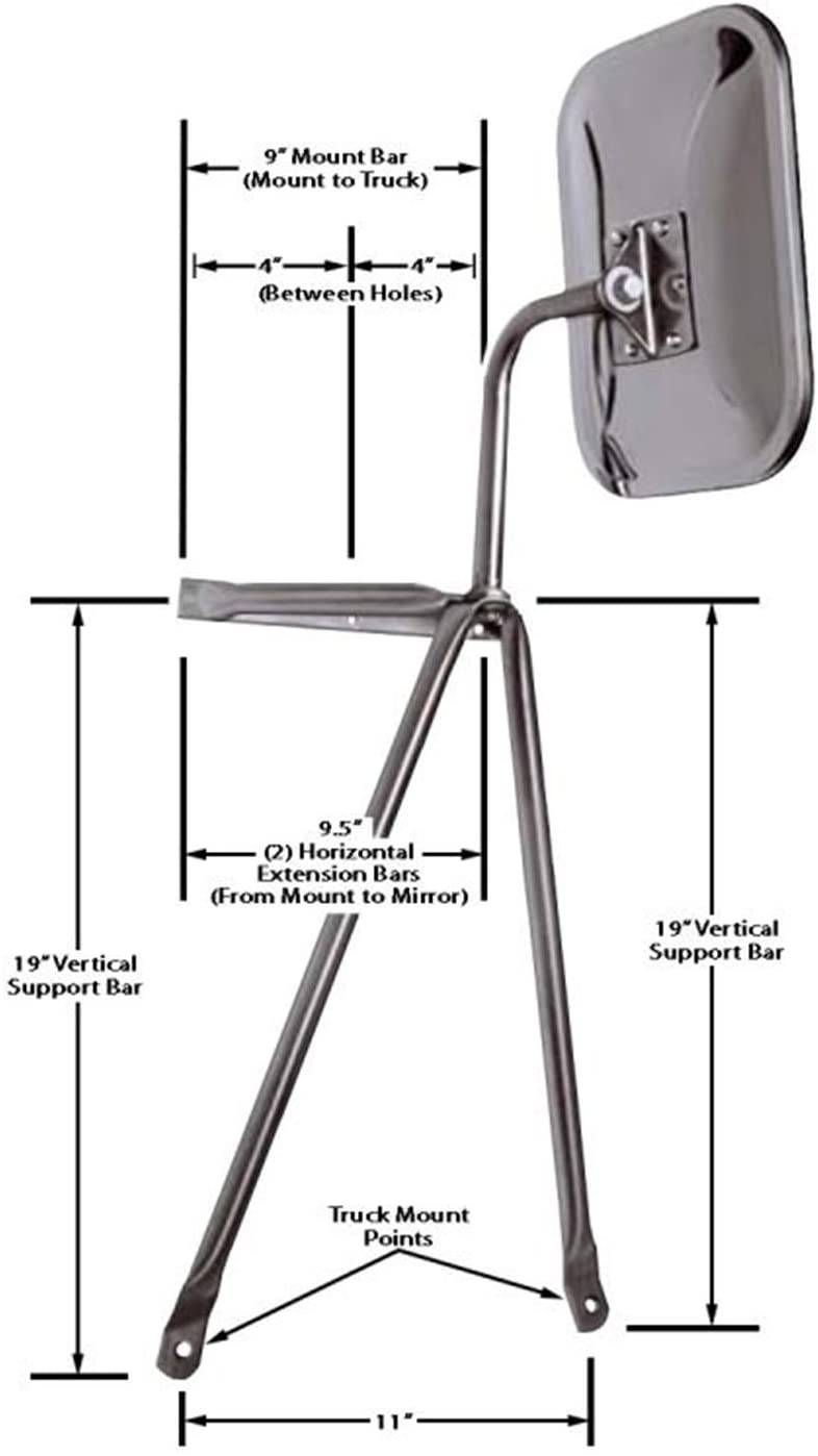 CIPA 45000 Universal Door Mount Mirror