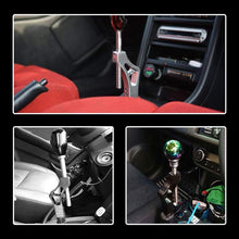 Sporacingrts Adjustable Short Shift Extension Shifter Knob with Adapters for Honda Civic Integra CRX (Silver)
