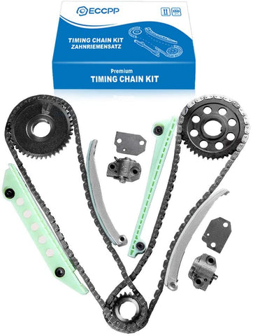 ECCPP TK6046W Timing Chain Kit Tensioner Guide Rail Cam Gear crank sprocket Replacement for 1997 1998 1999 Ford F-150 Explorer Expedition 2000 2002 2003 2010