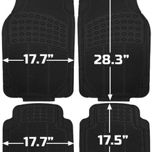 OxGord Car Floor Mats - All-Weather, Non-Slip, Odorless Rubber - Universal Fit Best for Car SUV Truck Van, Heavy Duty, Ridged Liner Protection Great for Catching Spills & Easy Rinse
