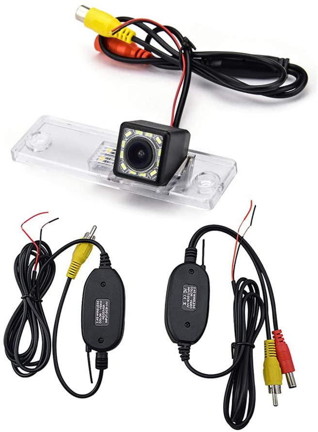 aSATAH 2.4G Wireless Car Rear View Camera for Toyota 4Runner/Hilux Surf/Toyota Fortuner SW4 /Toyota Innova & Waterproof and Shockproof Reversing Backup Camera (8 LED)