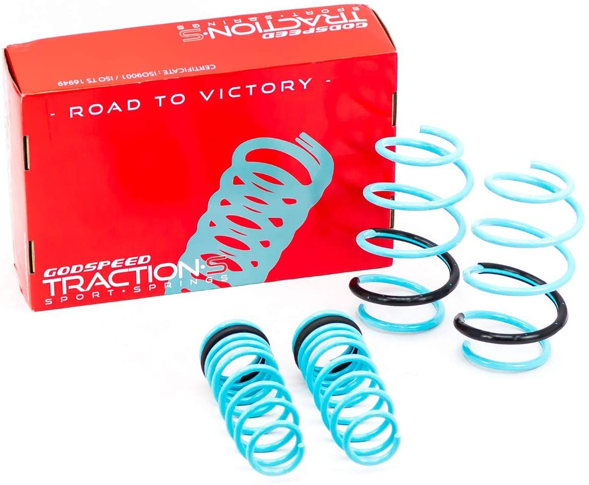 Godspeed LS-TS-TA-0005 Traction-S Sports Lowering Springs, Reduce Body Roll, Improved Handling, Set of 4, compatible with Toyota Corolla Sedan (E160/E170) 2014-19