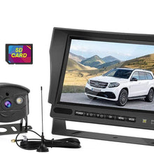 SAMFIWI HD1080P Digital Wireless Backup Camera System Kit Built in DVR with Stable Signal 7''LCD Monitor Support Split/Quad Screen Free 32GSD Card + Extended Antenna Suitable for Truck/Trailer/RV/Van