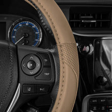 Motor Trend SW-809-BG Beige Classic Stitch Perforated Simulated Leather Steering Wheel Cover