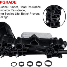 Engine Oil Cooler Filter Housing Adapter Compatible with 2014-2017 Jeep Wrangler Grand Cherokee Dodge Avenger Challenger Charger Durango Caravan Journey Chrysler 200 300 Town & Country Ram 3.6L