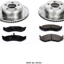 Power Stop K2152 Front Brake Kit with Drilled/Slotted Brake Rotors and Z23 Evolution Ceramic Brake Pads