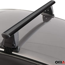 OMAC Auto Exterior Accessories Roof Rack Crossbars | Aluminum Smooth Black Lockable Roof Top Cargo Management Racks | Luggage Ski Kayak Carriers Set 2 Pcs | Fits Chrysler 300 2011-2014