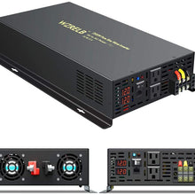 WZRELB 3500W 24VDC 120VAC Pure Sine Wave Power Inverter, 2 AC Outlets, Wired Remote Control, RV (RBP-350024WR)