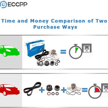 Engine Timing Belt Kit,ECCPP Automotive Replacement Timing Parts Set with Water Pump for 1995-2002 for Mazda 626 Millenia for Ford Probe 2.5L