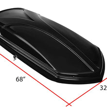 DNA MOTORING PT-ZTL-8130-BK Roof Top Cargo Box + Pair Aluminum Cross Bar