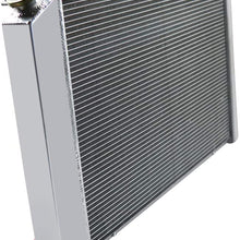 OzCoolingParts 73-91 Chevy C/K/P/R Series Radiator, 4 Row Core Aluminum Radiator for Chevy C10/C20/30/K10 R1500 R2500 R3500 Pickup Trucks Blazer Jimmy Suburban 1973-1991 1974 89 90