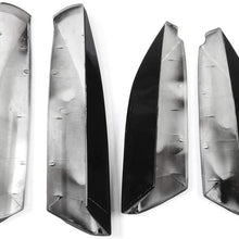 4pcs Silver Black Roof Rack Rail End Cover Shell Replace for Toyota Highlander XU40 2008 2009 2010 2011 2012 2013 (Silver)