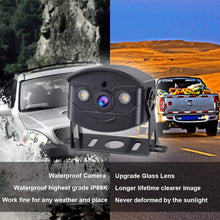 SAMFIWI HD1080P Digital Wireless Backup Camera System Kit Built in DVR with Stable Signal 7''LCD Monitor Support Split/Quad Screen Free 32GSD Card + Extended Antenna Suitable for Truck/Trailer/RV/Van