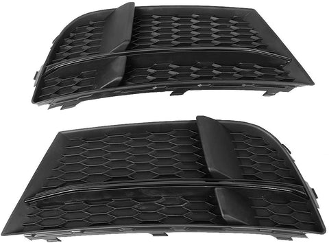 Suuonee Car fog light frame cover, Car Black Fog Light Cover Lamp Frame Grille Modified Accessory Fits for Audi A3 S-Line/S3