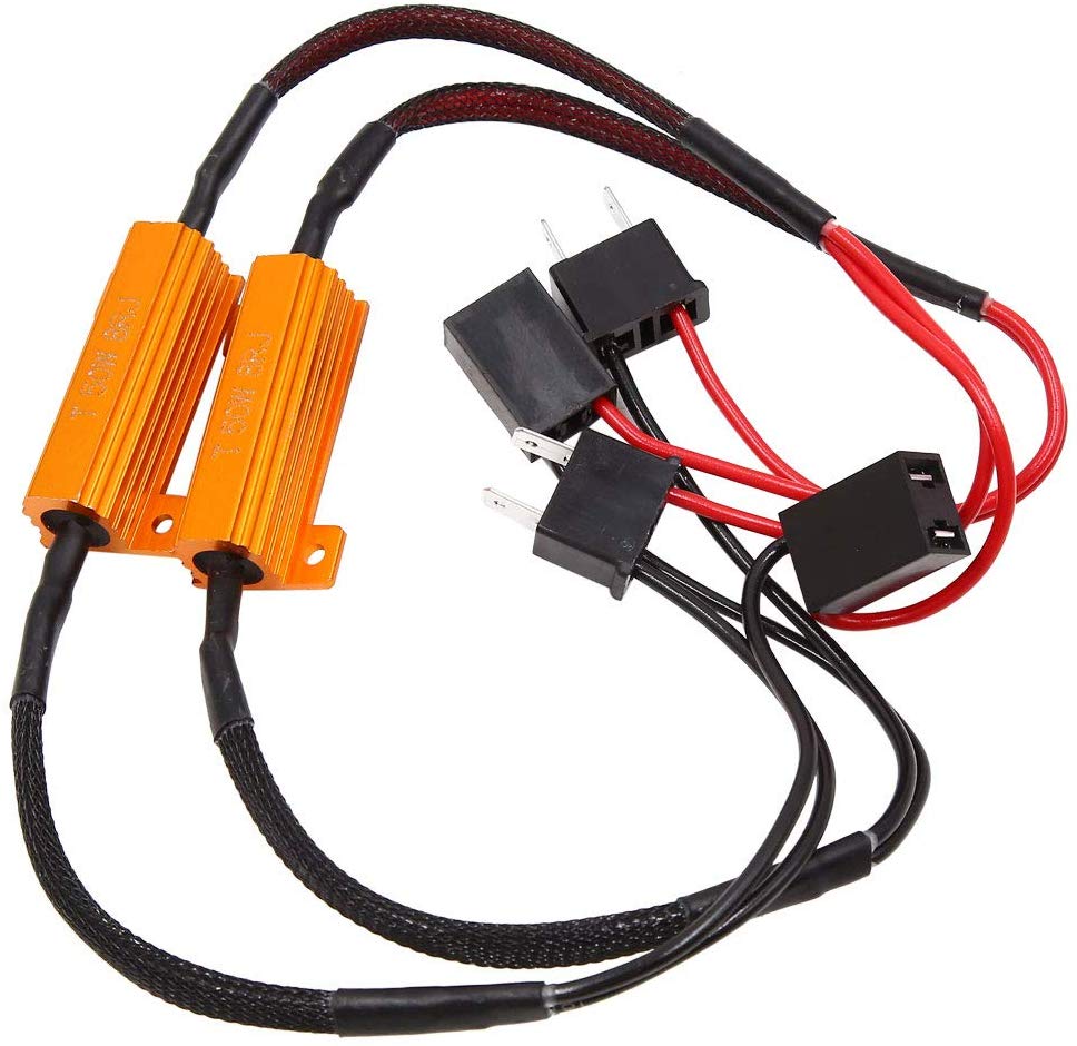 uxcell 2pcs DC 9-16V H7 Single Resistor Decoder Line Car Warning Error Canceller