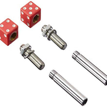 Vintage Parts 198 Plate Bolt Combo Kit (Pink Dice 2 Valve Cap, Door Plunger, Plate Bolt Combo Kit)
