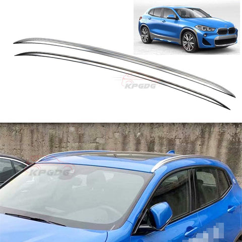 KPGDG Fit for BMW X2 F39 2018 2019 2 Pcs Aluminium Roof Rail Roof Rack Side Rail Bar - Silver