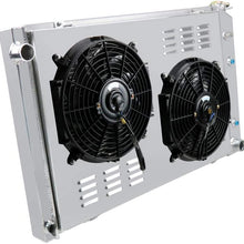 OzCoolingParts 73-91 Chevy C/K/R Series Radiator Fan Shroud Kit, Pro 3 Row Aluminum Radiator + 2 x 12" Fan w/Shroud for 1973-1991 Chevy C10 C20 C30 K10 K20 K30 Pickup Trucks Suburban Blazer/GMC Jimmy